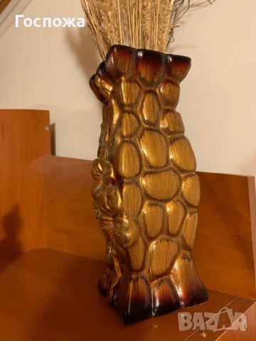 Златиста ваза, снимка 2 - Вази - 42441664