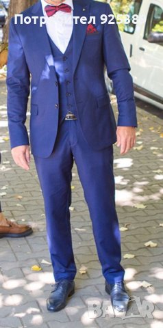 Мъжки костюм + аксесоари, снимка 6 - Костюми - 39698879