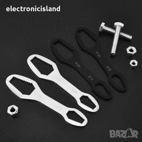 Универсален регулиращ се Torx многофункционален двуглав гаечен ключ 3 - 17 мм, снимка 2 - Ключове - 48477974