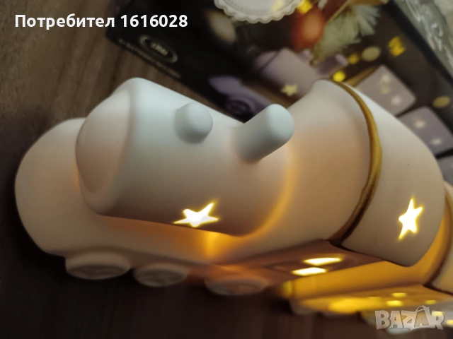 Керамичен Коледен светещ влак., снимка 7 - Декорация за дома - 52346515