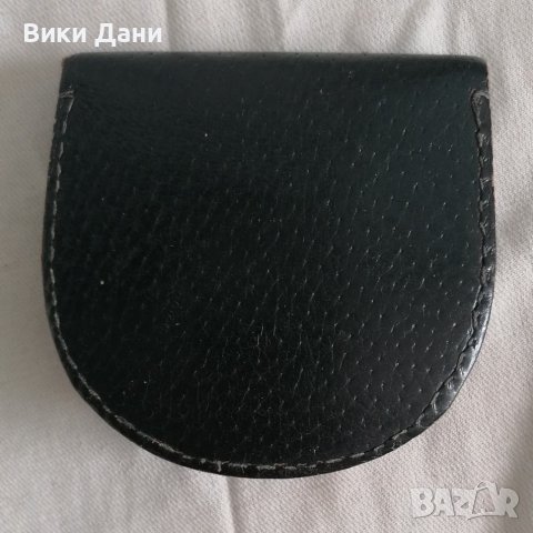 портмоне естествена кожа калъф за джобен часовник, снимка 1