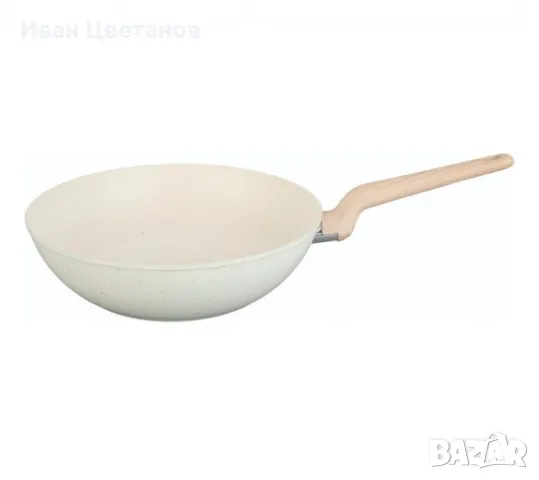 Тиган Уок Voltz Nice, 30x8.5см., Кован алуминий, Мраморно покр., Индукция, Кремав меланж