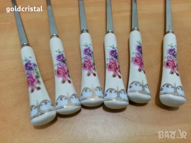 лъжички с порцеланови дръжки , снимка 2 - Антикварни и старинни предмети - 49157533