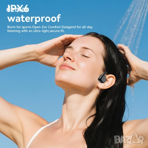 Слушалки с костна проводимост, безжични Bluetooth 5.4 слушалки с отворено ухо, с микрофон, снимка 4 - Безжични слушалки - 52106869