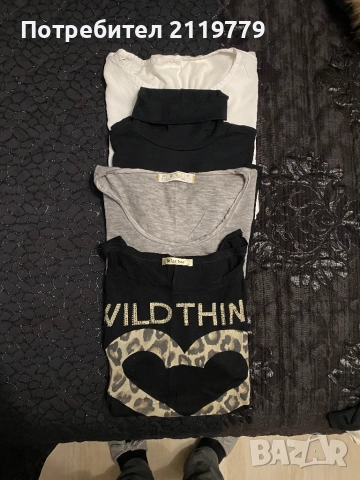 Дамски блузи с къс ръкав 4 бр за 10 лв