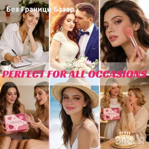 Нов Стартов комплект грим + четки и гъба – палитра сенки, руж, контур, снимка 8 - Комплекти и лотове - 53648043