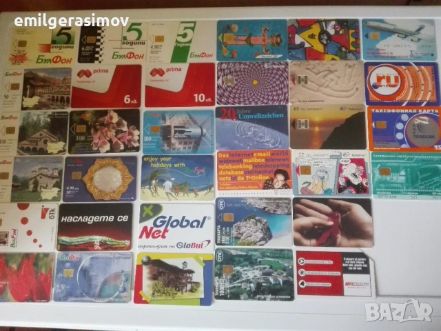 Фонокарти - 34 броя и лот пощенски картички.