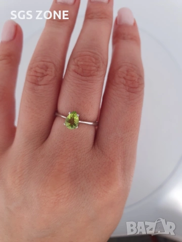 Сребърни Пръстени с Естествени Камъни, снимка 3 - Пръстени - 49843762