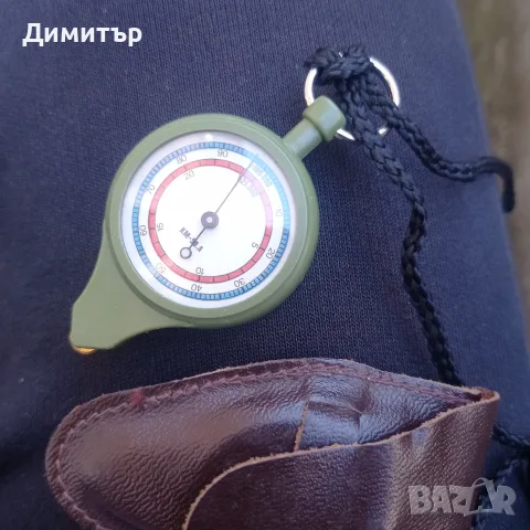 Армейски двустранен курвиметър КМ-59.А – СССР, отличен, с кожен калъф, снимка 6 - Антикварни и старинни предмети - 56085904