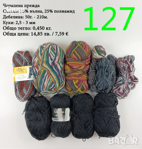 Евтини прежди в малки количества - нови и остатъци , снимка 13 - Други - 52029847