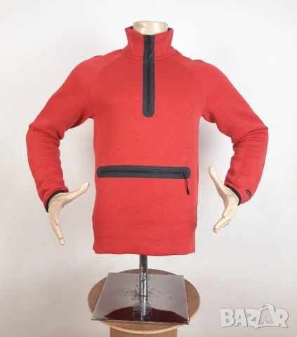 Nike Tech Fleece - Оригинална мъжка блуза с цип размер XS, снимка 2 - Блузи - 53305471