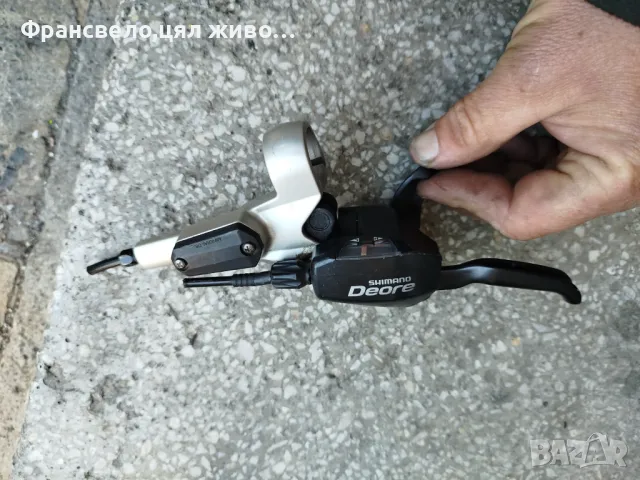 Лява комбинирана хидравлична спирачка за велосипед колело Shimano deore st m 535