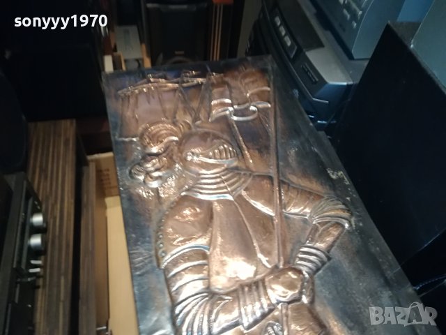 картина рицар с копие 56см-мед месинг 0902241324, снимка 15 - Картини - 44211137