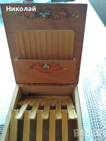 Дървена кутия за цигари , снимка 8 - Антикварни и старинни предмети - 40332657