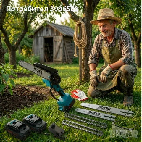 Акумулаторен верижен трион BOXER 2000W с 2 акумулаторни батерии, снимка 3 - Триони и циркуляри - 55718621