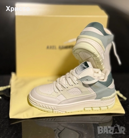 НОВО!!! Оригинални Axel Arigato Area Low – White/Green | Кутия + калъф, снимка 3 - Маратонки - 52977479