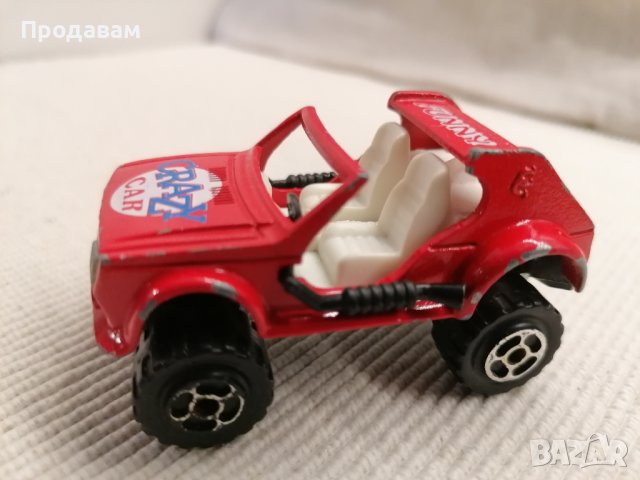 💕🧸Vintage Majorette 4x4 Jeep Crazy Car Red , снимка 1