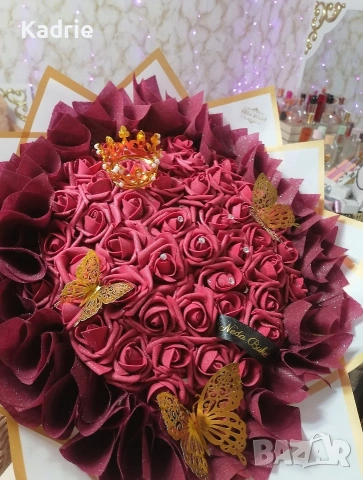 вечен букет от 50 рози 