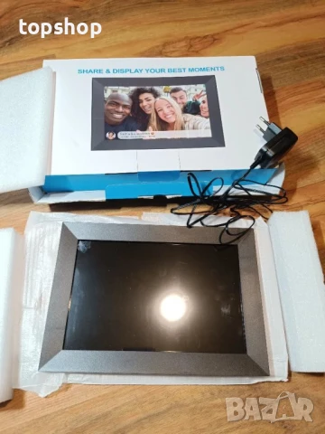 Цифрова фоторамка с меню на БЪЛГАРСКИ Frameo-10.1" WiFi IPS сензорен екран 1280 * 800, 32GB памет, снимка 11 - Друга електроника - 50502593