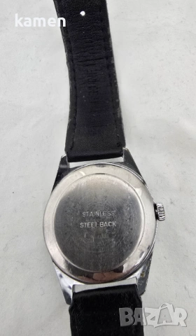 Винтидж немски часовник KIENZLE - швейцарски механизъм - нова черна каишка - дата, снимка 5 - Антикварни и старинни предмети - 53659281