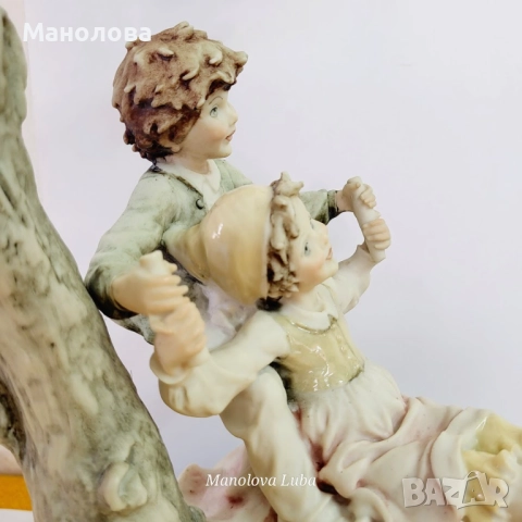 Голяма фигура Capodimonte подписана B. Merli., снимка 12 - Колекции - 52786990