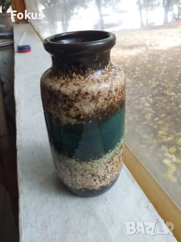 Ваза немска керамика лава, снимка 3 - Антикварни и старинни предмети - 53453086