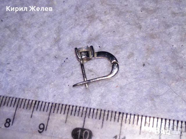 СКЪПОЦЕННА СРЕБЪНА ОБЕЦА РОДИРАНО СРЕБРО 925 с ФАСЕТИРАН ЦИРКОН и АНГЛИЙСКО ЗАКОПЧАВАНЕ 28563, снимка 11 - Обеци - 41462150