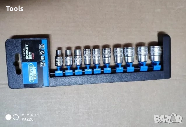 DRAPER EXPERT 1/4 10броя къси вложки камъни хром ванадий комплект, снимка 2 - Гедорета - 52884393