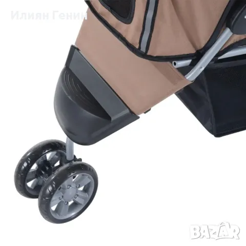 PawHut Кучешка количка за кучета до 10 кг, сгъваема кошница за пода, 2 поставки за чаши, снимка 4 - За кучета - 50374586