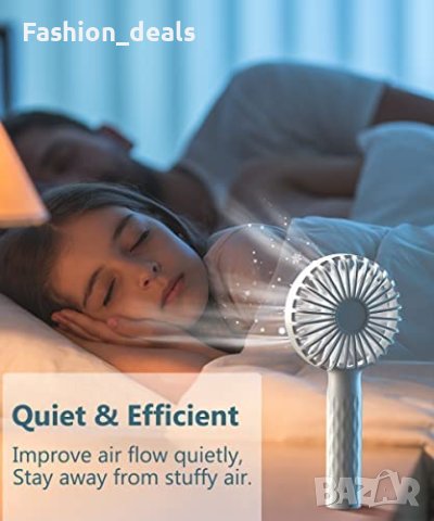 Нови 2 броя Преносим вентилатор за дом, офис, пътуване къмпинг с USB Акумулаторен, снимка 6 - Други стоки за дома - 40773974