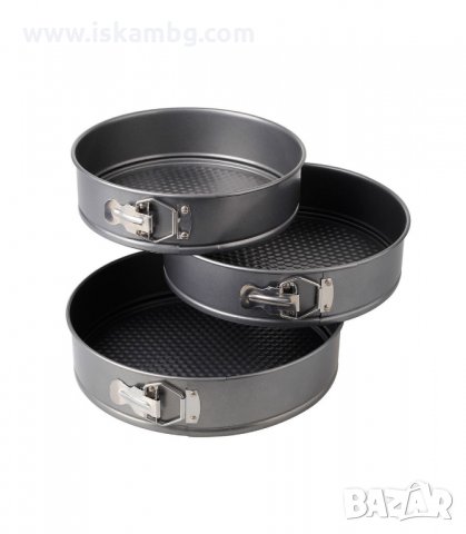 НЕЗАЛЕПВАЩИ ФОРМИ ЗА ПЕЧЕНЕ С ПАДАЩО ДЪНО - 3 БР. В КОМПЛЕКТ - код 1777, снимка 5 - Съдове за готвене - 33981417