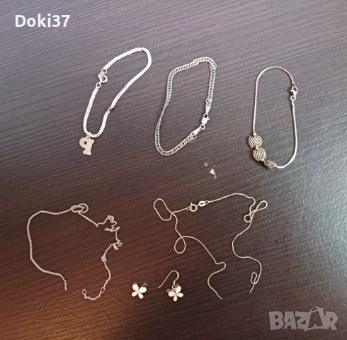 СРЕБЪРНИ ГРИВНИ ЛАНЧЕТА И ОБЕЦИ , снимка 2 - Гривни - 52676310