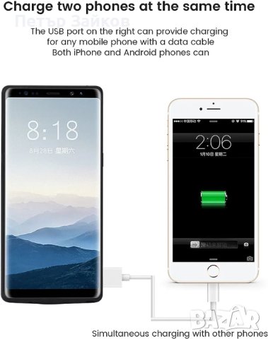Калъф с батерия HiKiNS за Galaxy Note 8 - 6500mAh, снимка 4 - Външни батерии - 41772000