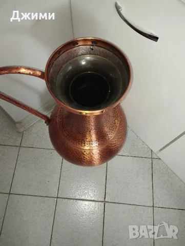 кован мед ваза за цветя, снимка 12 - Антикварни и старинни предмети - 48353002