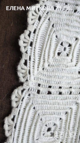Плетено на една кука меко одеялце/покривало в екрю и бяло, снимка 4 - Олекотени завивки и одеяла - 50704333