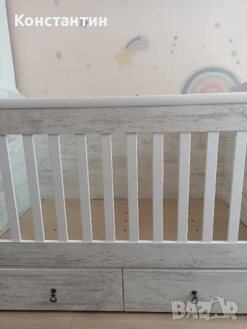 Детско легло/кошара Антик 60-120см., снимка 1