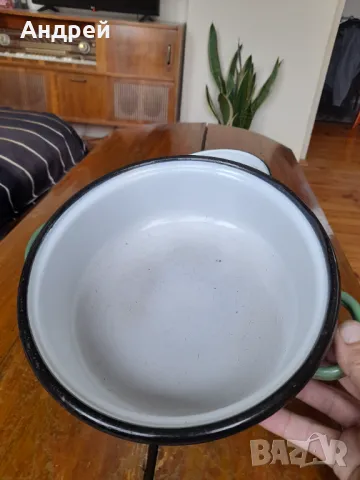 Стара Емайлирана тенджера #11, снимка 2 - Съдове за готвене - 48297431