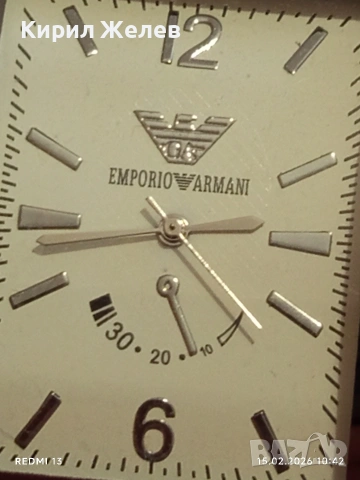 Унисекс часовник EMPORIO ARMANI реплика перфектно състояние много красив 51824, снимка 3 - Дамски - 53481720