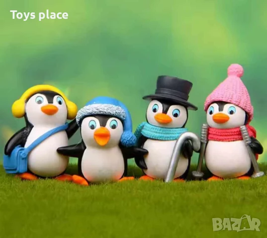 Лот фигурки Пингвини, подходящи за торта или игра