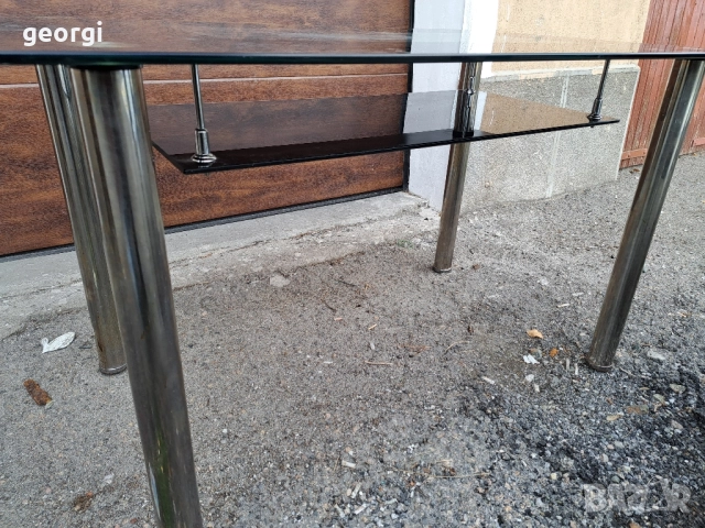 кухненска и холна маса със стъклен плот, снимка 7 - Маси - 52707840