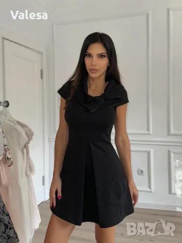 Черна дамска рокля, снимка 3 - Рокли - 48915646