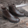 Кафяви боти от естествена кожа, снимка 1