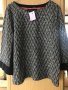 Блуза жакард в сиво и черно, снимка 1 - Блузи с дълъг ръкав и пуловери - 36016051