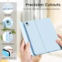 Нов Кейс с Bluetooth клавиатура за iPad 11" 2025/10.9" 2022 UK син калъф, снимка 4