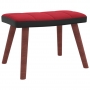 Люлеещ стол с табуретка, виненочервен, кадифе и PVC, снимка 6