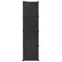 vidaXL Модулен шкаф с 9 отделения, 109x36,5x143 см, черно и бяло, снимка 5