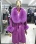 Дамско луксозно палто кашмир вълна и лисица код 337, снимка 1 - Палта, манта - 39712749