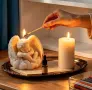 3D свит спящ ангел голяма крило силиконов молд форма свещи гипс сапун смола фондан декорация торта , снимка 2