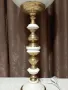 Комплект от две големи месингови порцеланови лампи - лампа, снимка 4