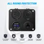 12V/24v панел за вграждане USB зарядно запалка волтметър Бушон копче, снимка 2